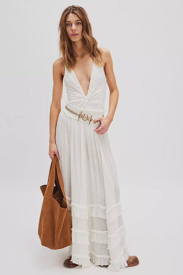 Brynn Maxi Skirt - White