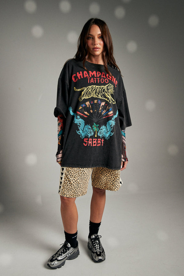 Champagne Tattoo Tee