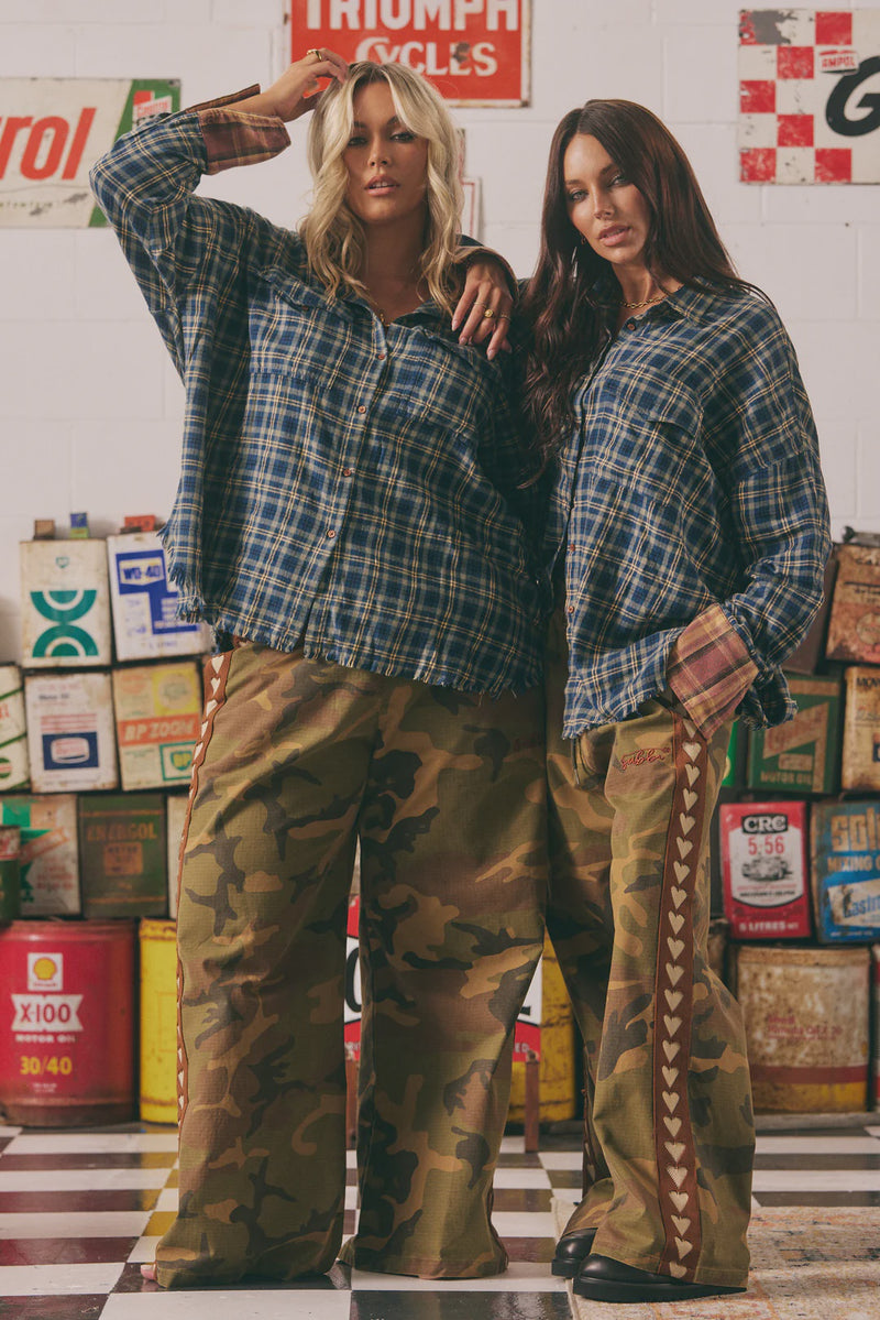 Be Youtiful Sabbi Hotel Flannel Shirt - Blue