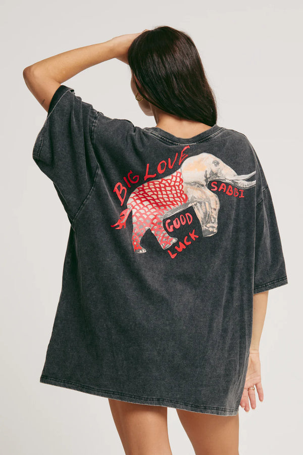 Elephant Safari Tee-Black