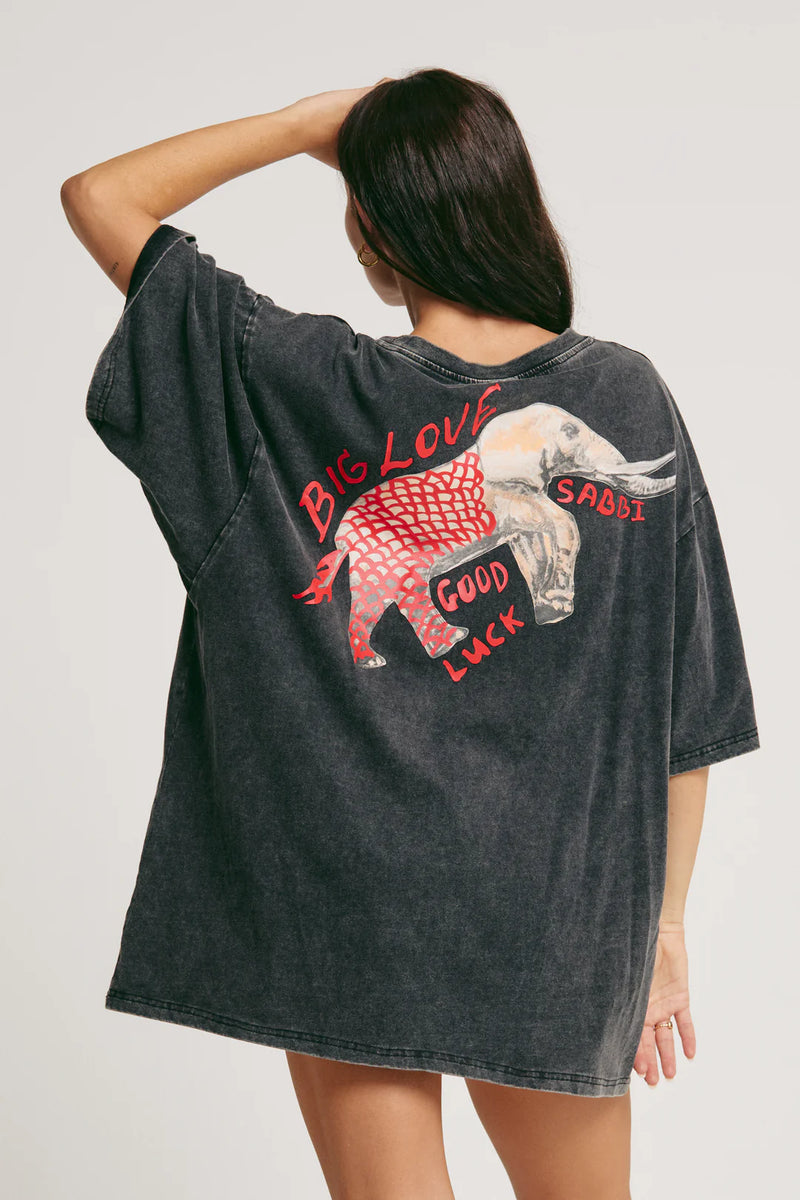 Elephant Safari Tee-Black