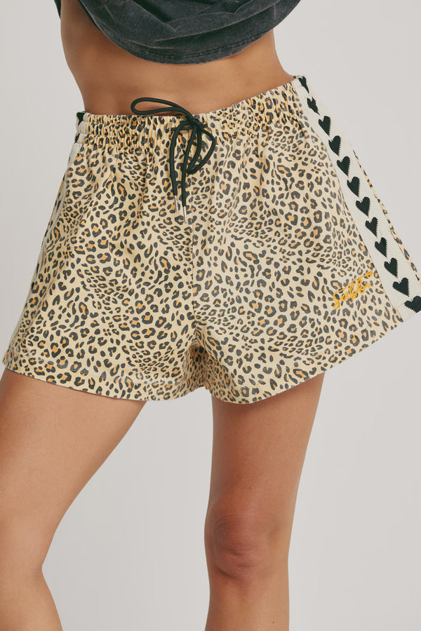 Leopard Drill Mini Shorts