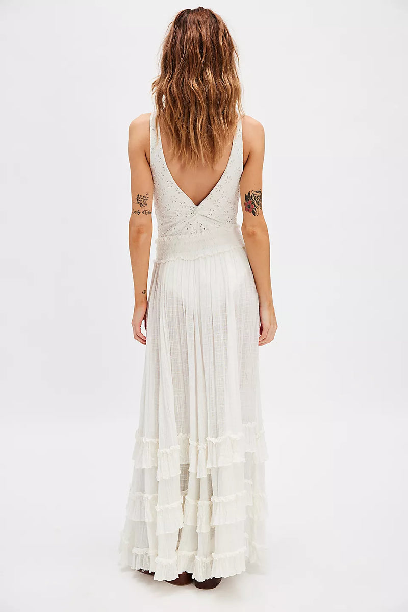 Brynn Maxi Skirt - White