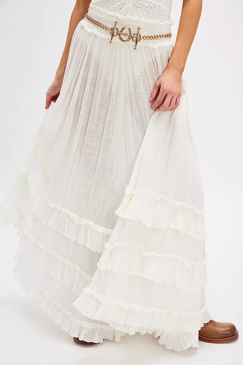 Brynn Maxi Skirt - White