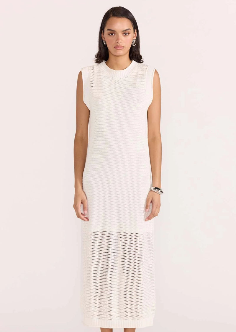 Wave Open Knit Midi Dress