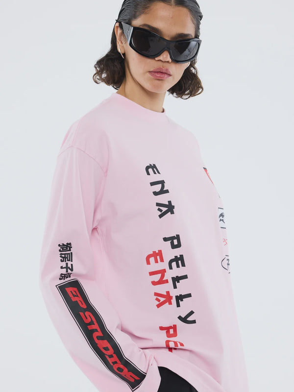 Street Signs Long Sleeve Tee-Pink