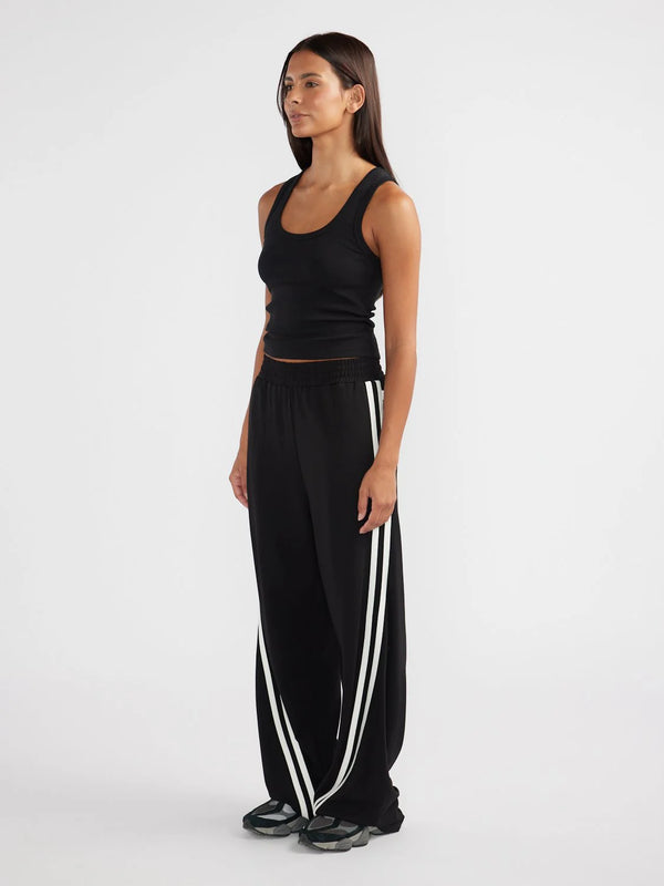 Valentina Stripe Pant - Black
