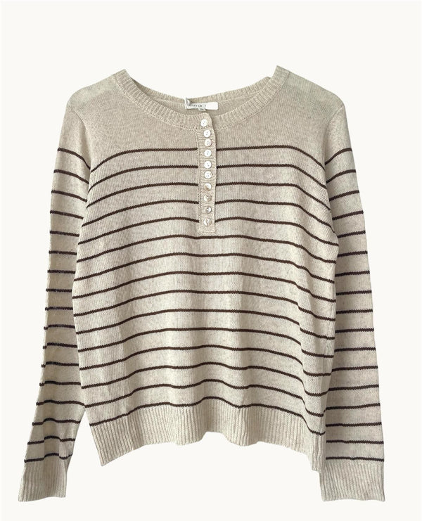 Gia Knit – Chocolate Stripe