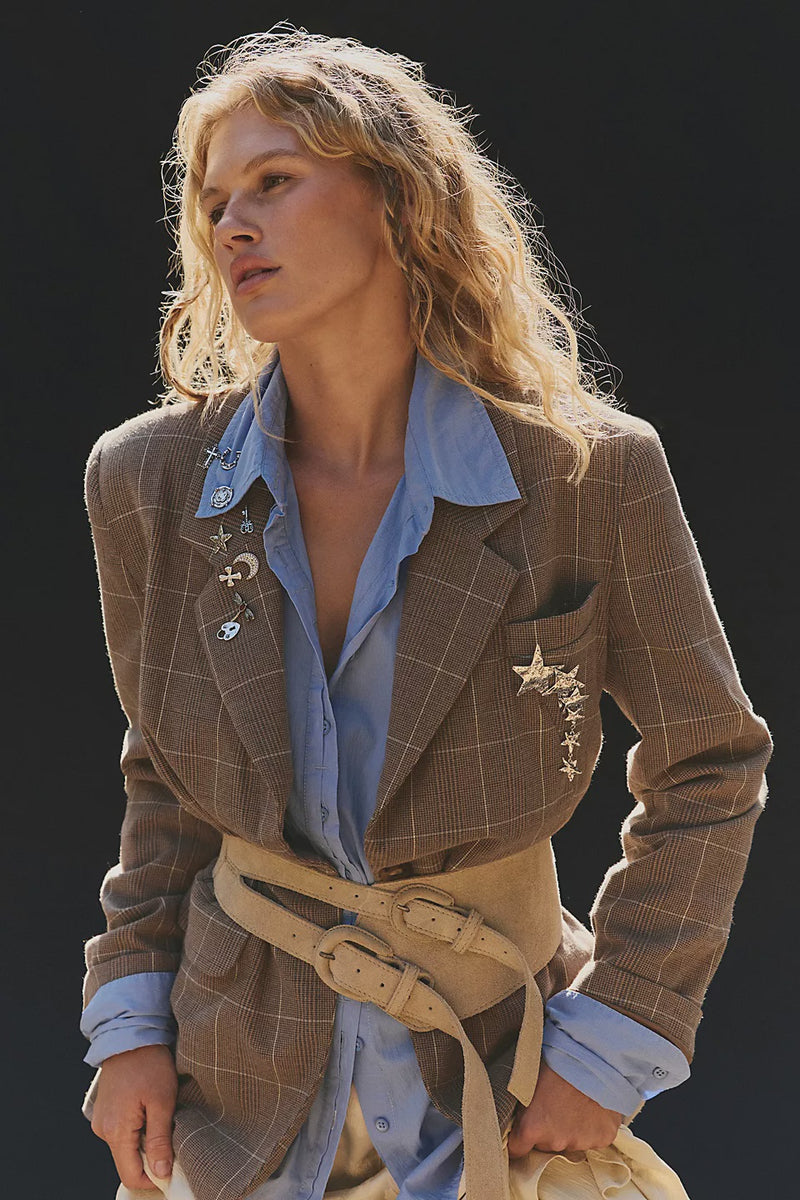 Paper Cut Pinstripe Blazer