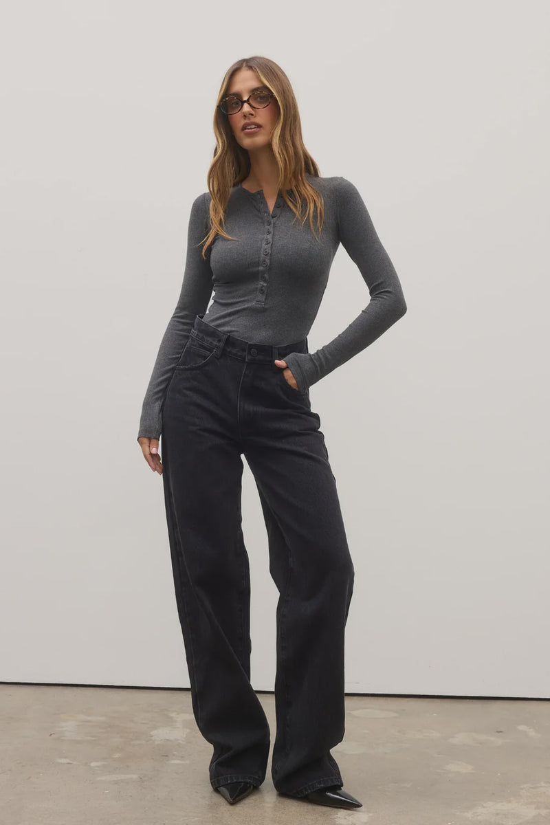 Lara Bodysuit - Dark Heather Grey