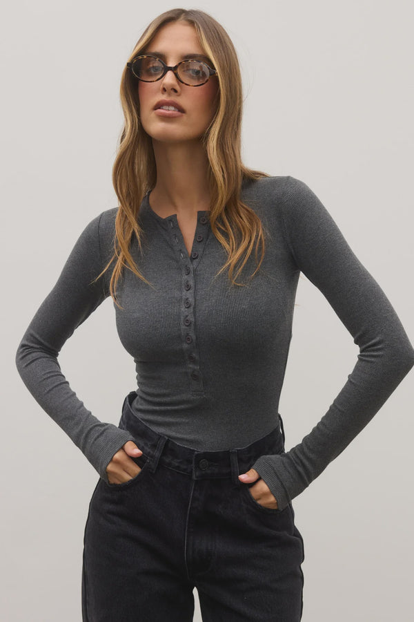 Lara Bodysuit-Heather Grey