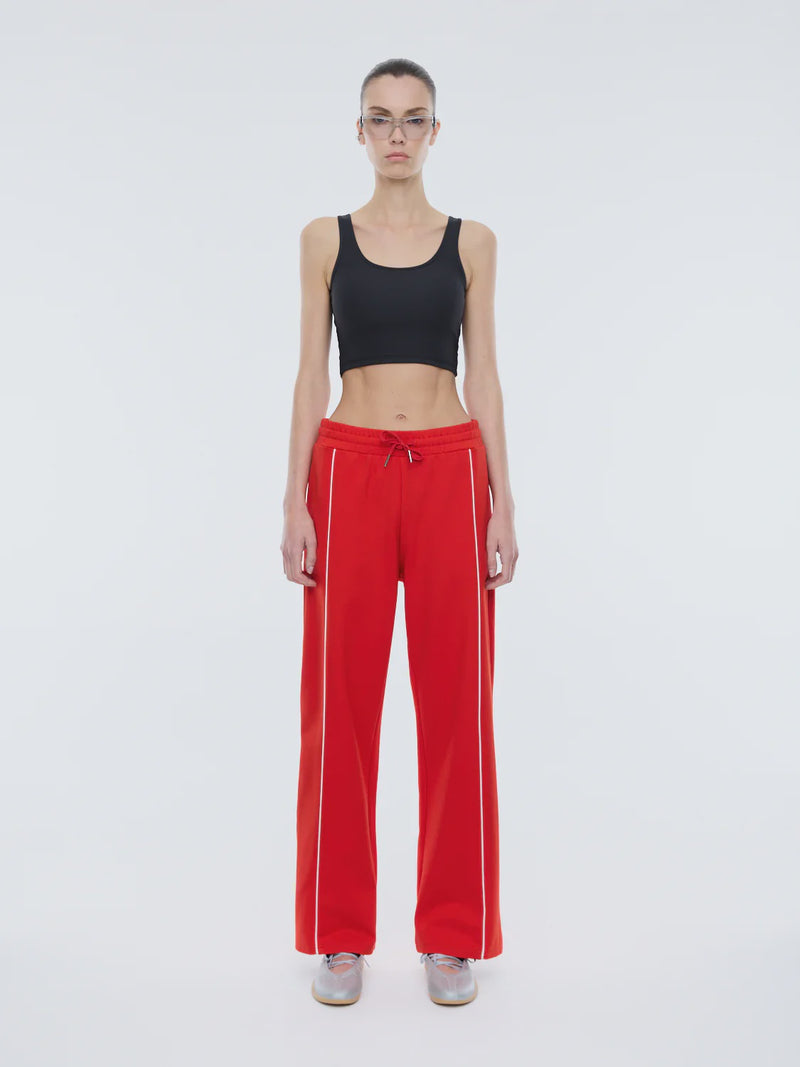 Piper Stripe Pant - Flame Red