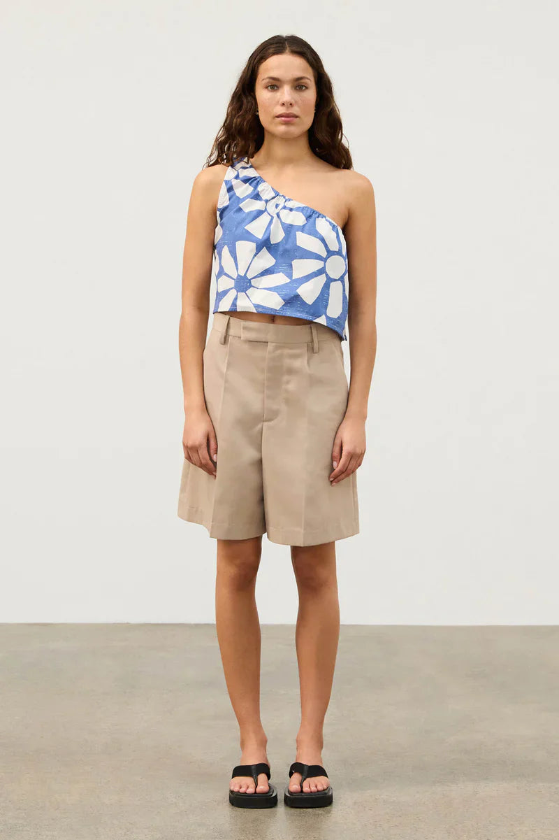 RECYCLED TAILORED SHORT - NATURAL