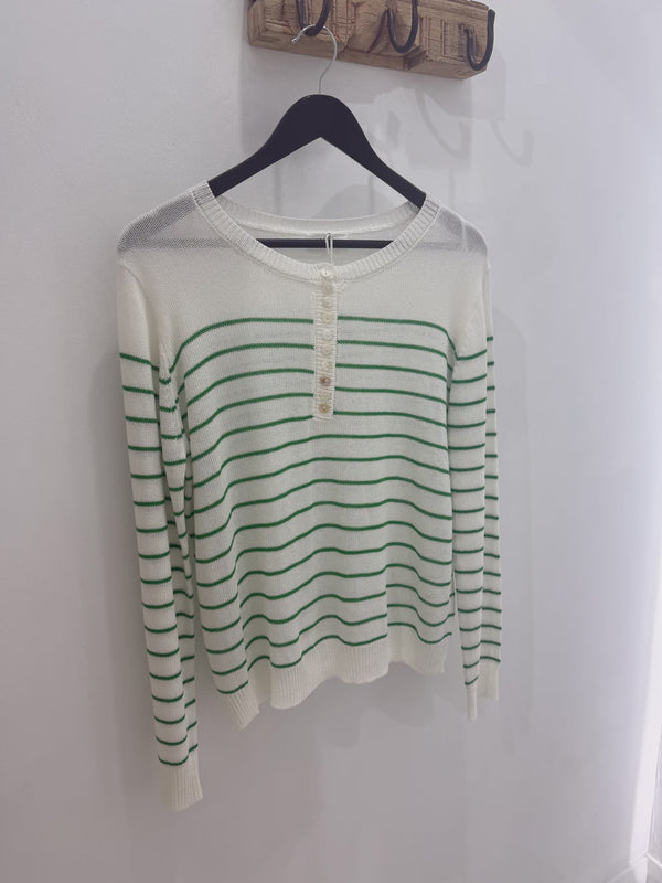 Gia Stripe Knit - Green
