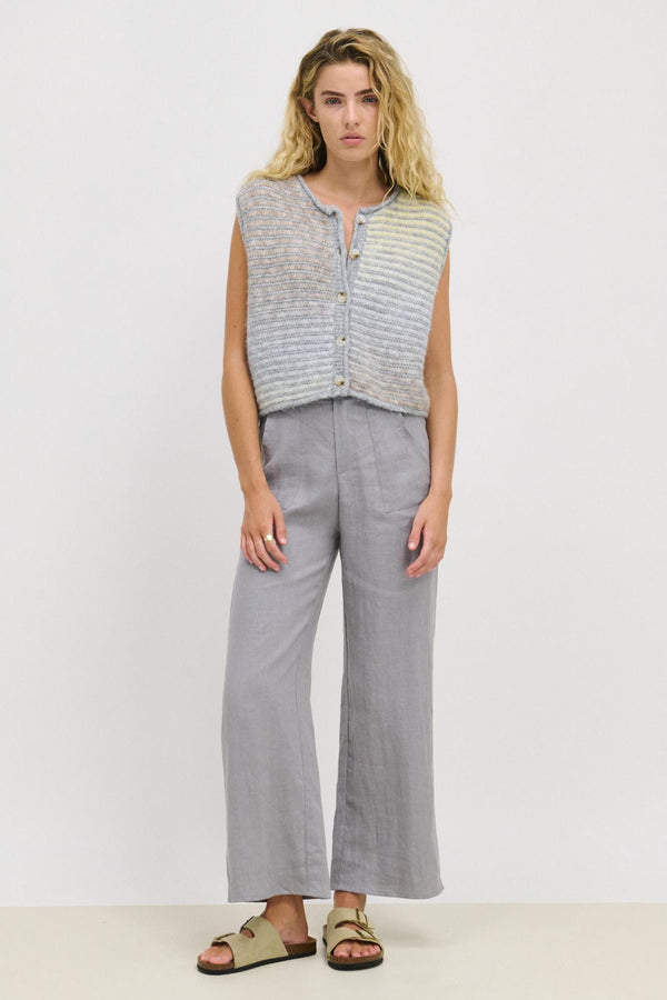 Jude Linen Pants - Grey