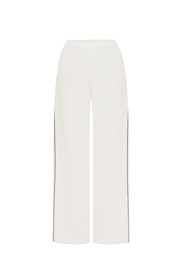 Kaia Linen Straight Pants -Bone