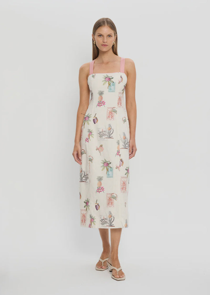 Lyra Tie Back Midi Dress
