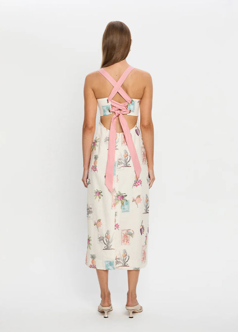 Lyra Tie Back Midi Dress