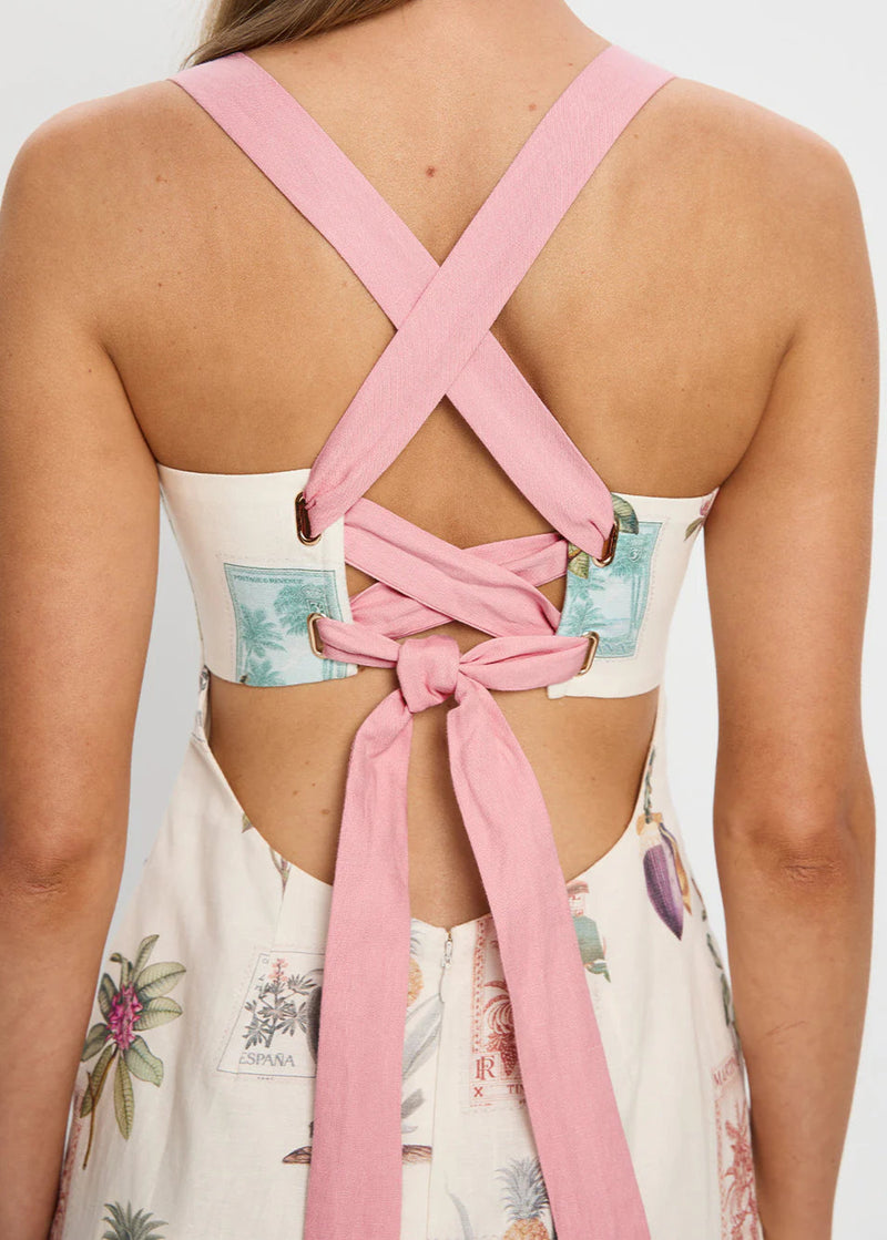 Lyra Tie Back Midi Dress