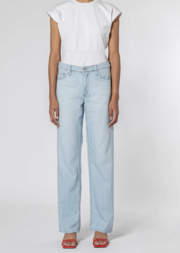 Nobody Denim Daria Jean Blue Silk in stock at Guanabana Boutique Darby Street, Newcastle.
