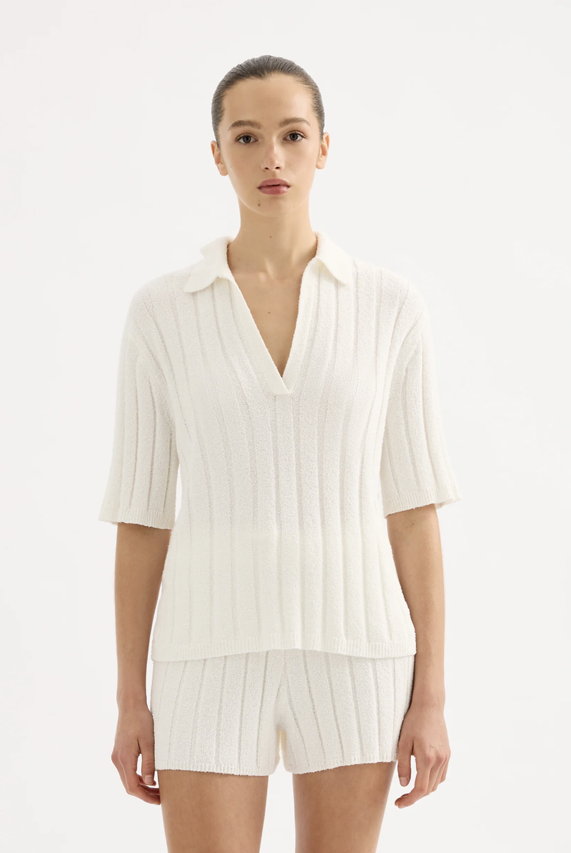 Brinkley Knit Top - Salt