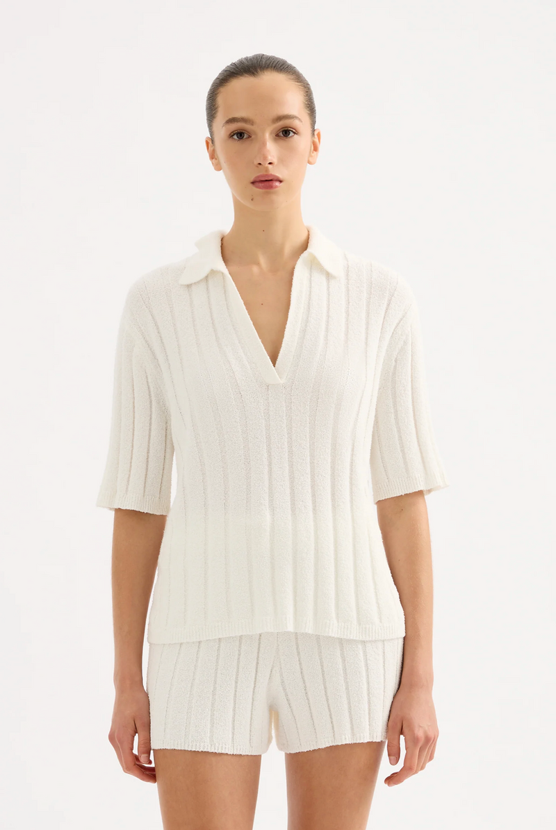Brinkley Knit Top - Salt