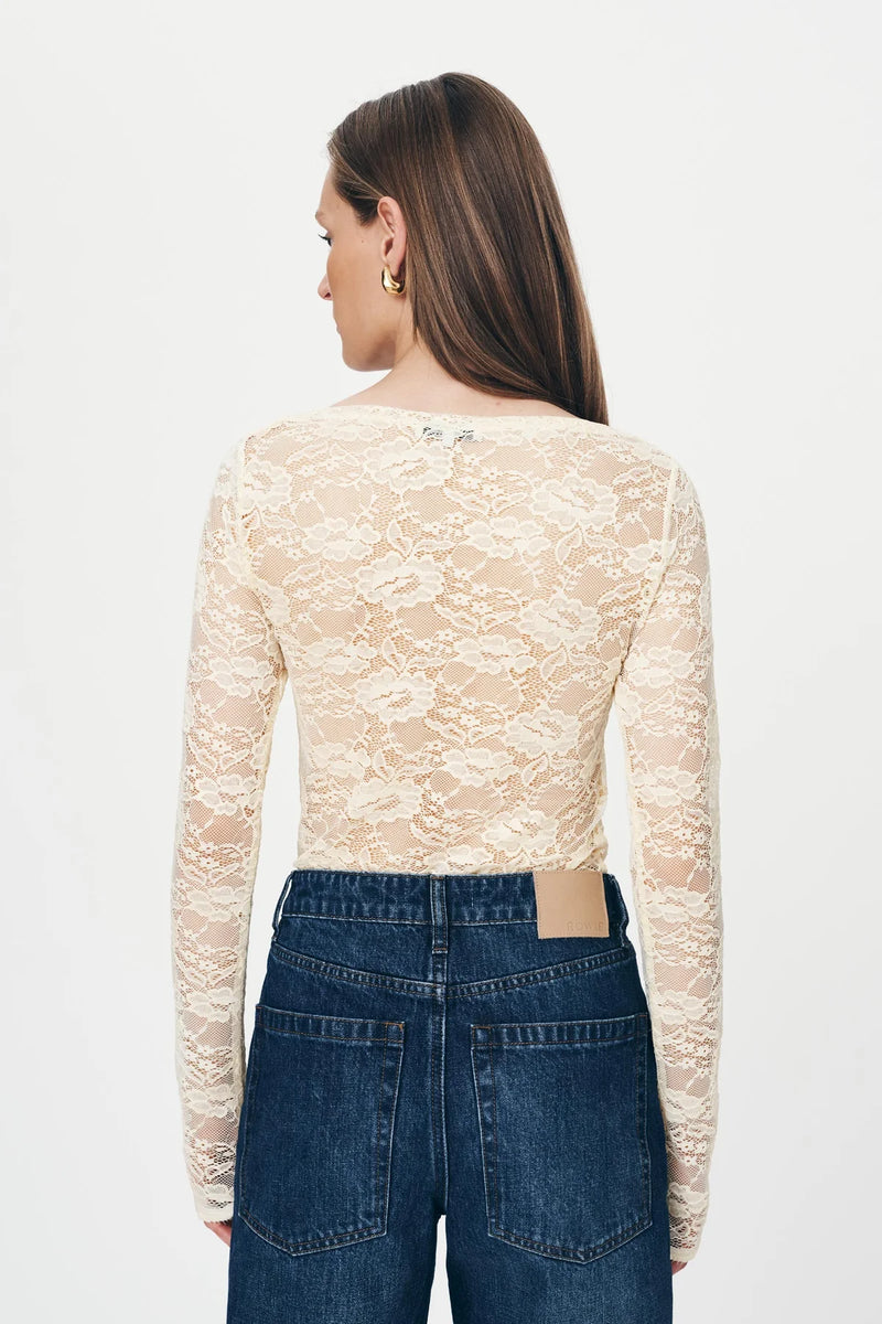 Tonya Rose Lace Top - Butter Cream