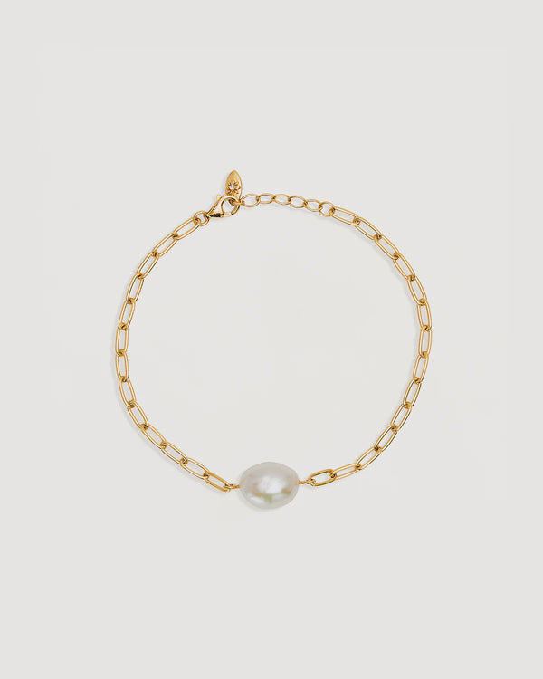 Breathe Pearl Bracelet- Gold