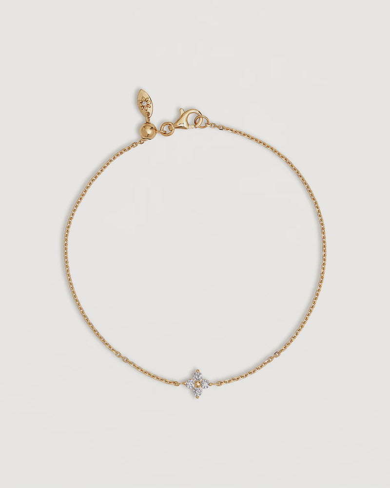 18k Gold Vermeil Crystal Bloom Bracelet