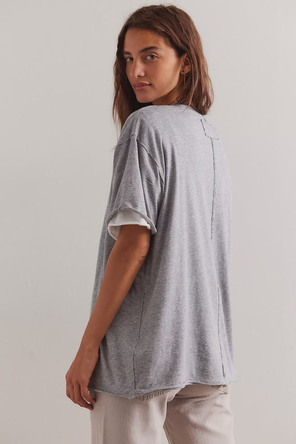 We The Free Nina Tee-Heather Grey