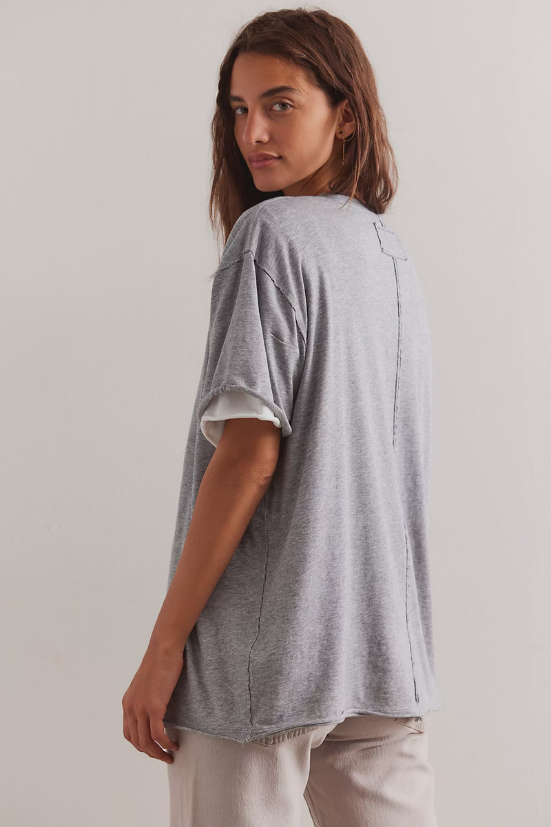 We The Free Nina Tee-Heather Grey