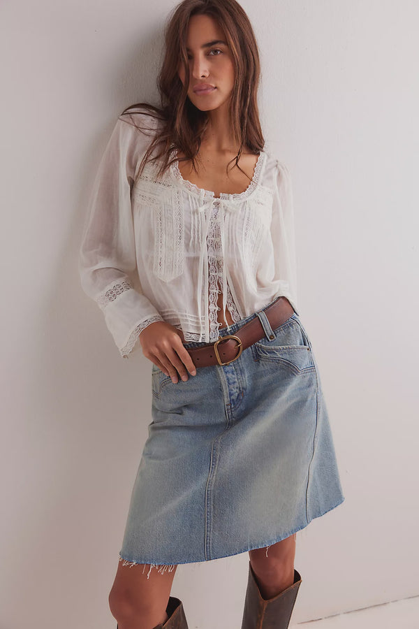 Suzy Denim Midi - Sun stoned blue