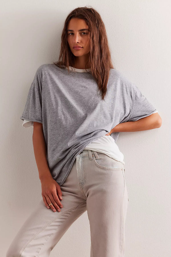 We The Free Nina Tee-Heather Grey
