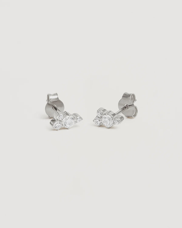 Sterling Silver Mist Stud Earrings