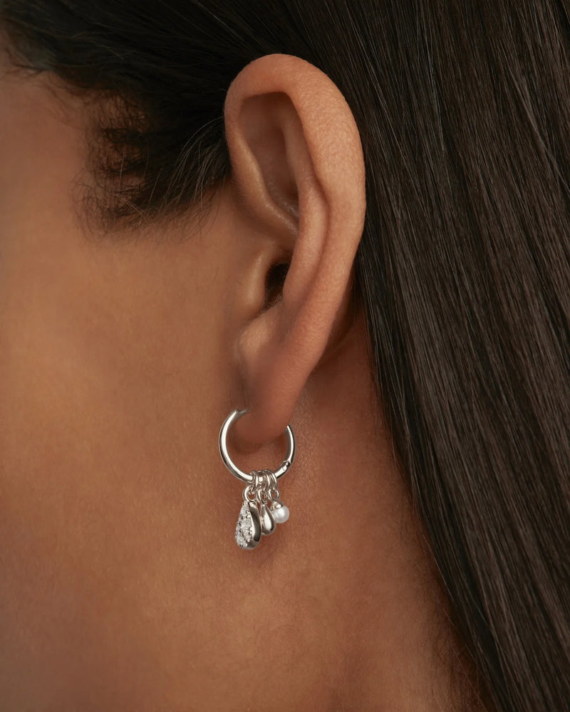 Sterling Silver Ocean Mist Hoops