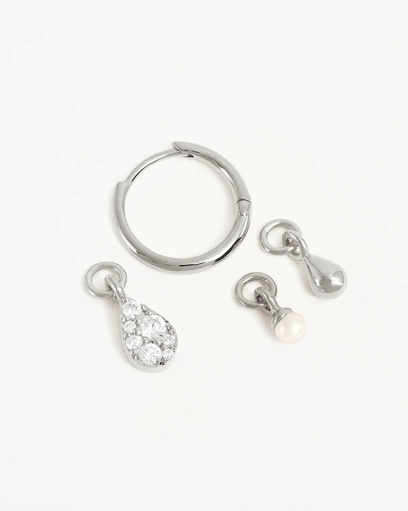 Sterling Silver Ocean Mist Hoops
