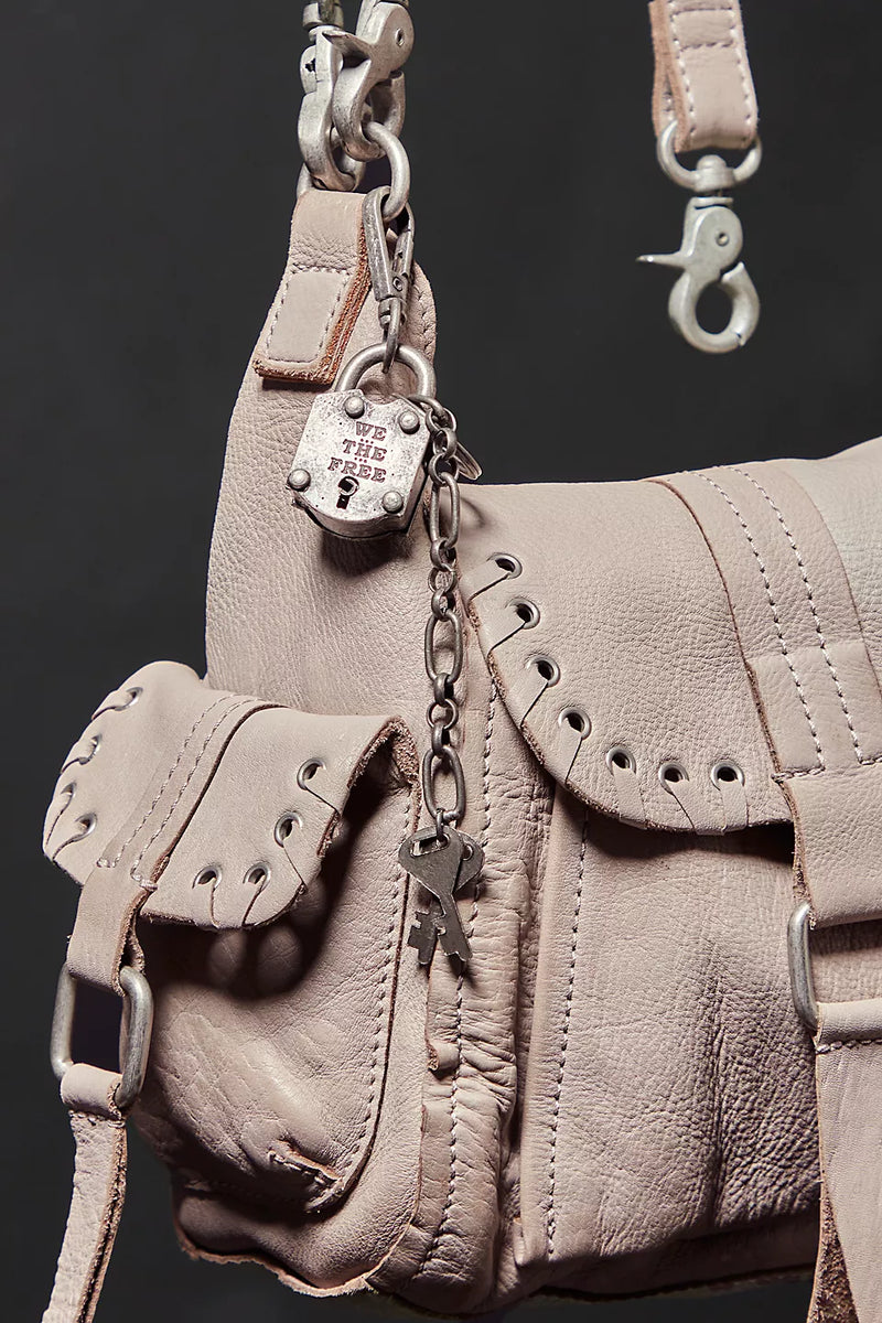 Baby Leigh Distressed Tote Bag - Pearl