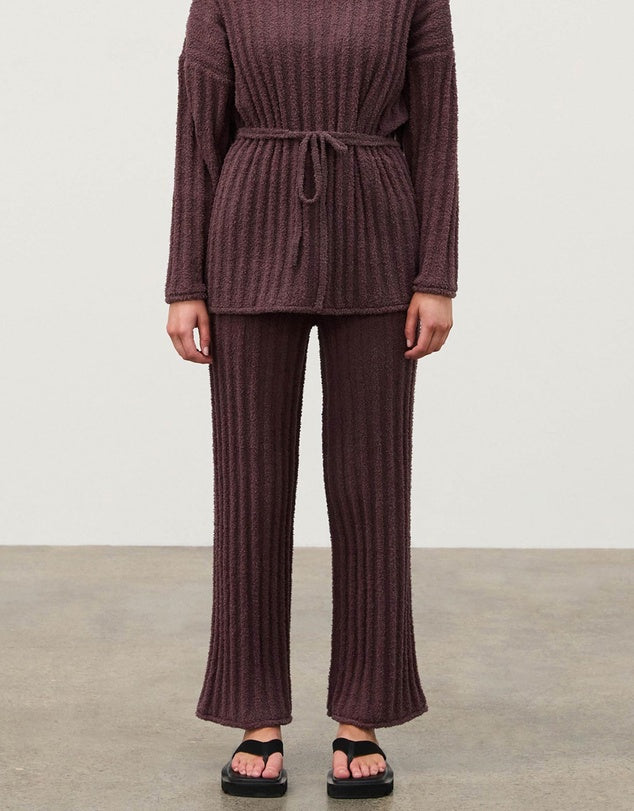 Textured Knit Pant-Currant