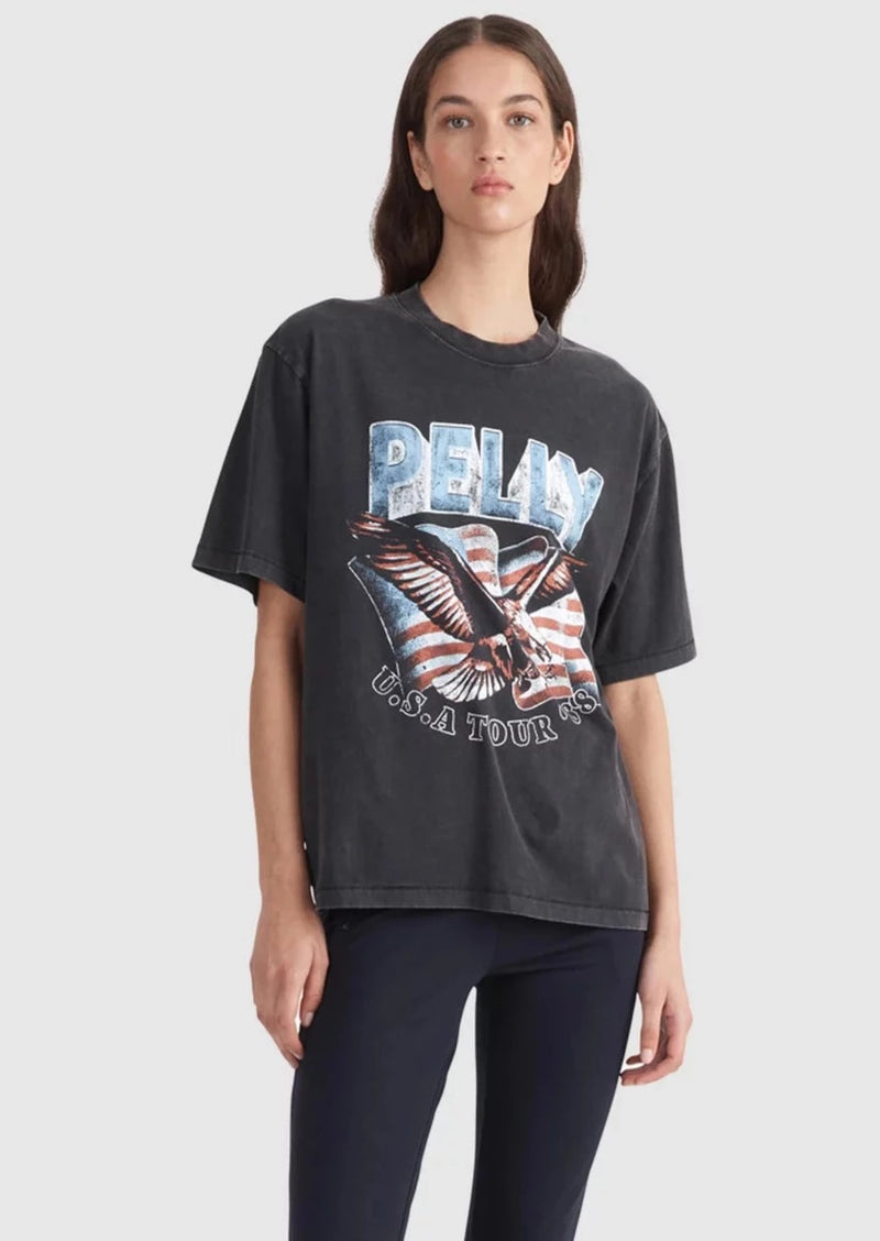 Pelly Tour Relaxed Tee - Vintage Black