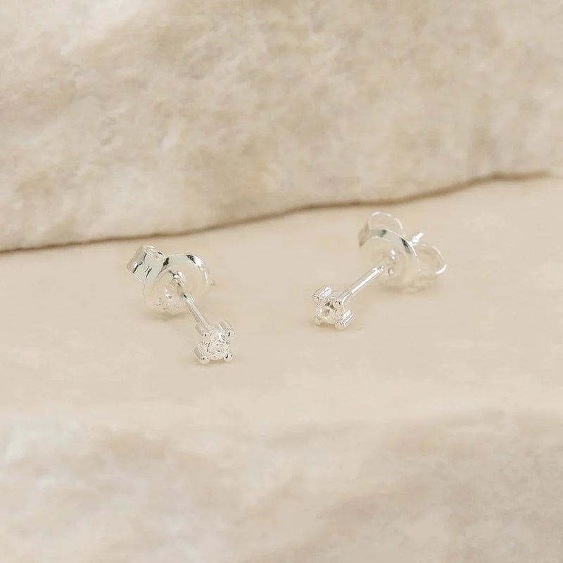Pure Light Stud Earrings - Sterling Silver