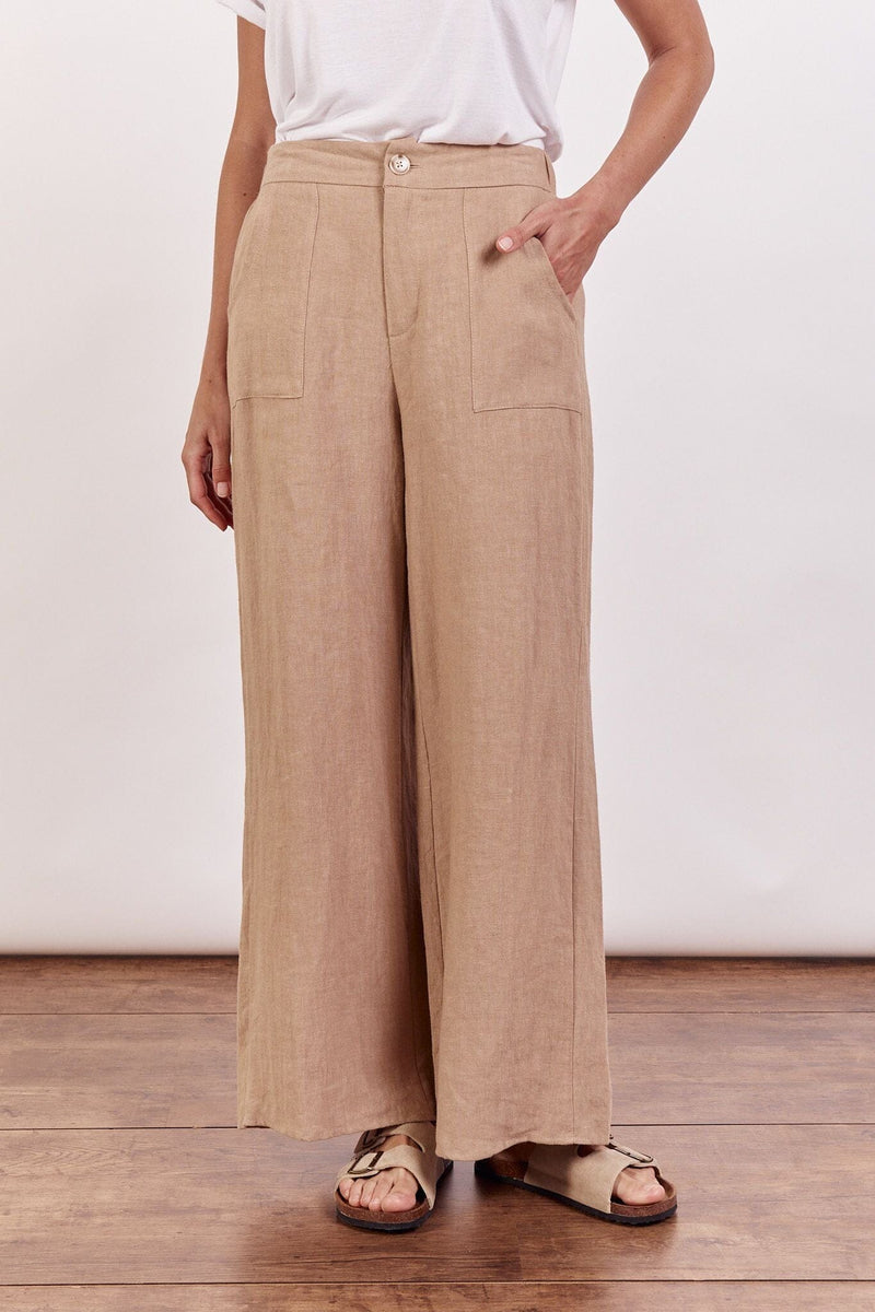 Jude Linen Pant -Taupe