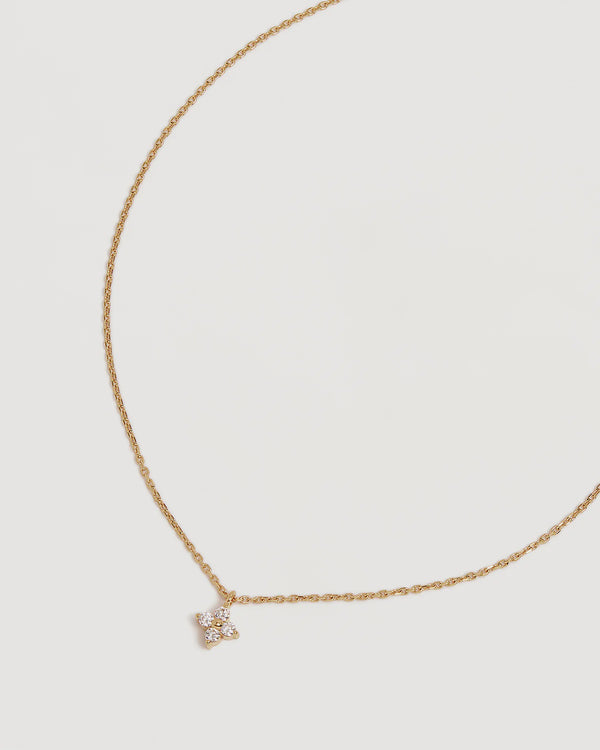 18k Gold Vermeil Crystal Bloom Necklace
