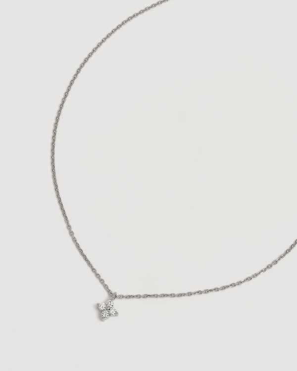 Sterling Silver Crystal Bloom Necklace