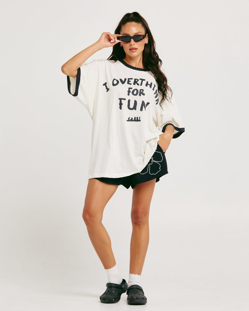 The Very Overthinker Oversized Tee-Marshmellow