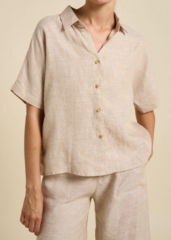 Bondi Linen Shirt - Beige