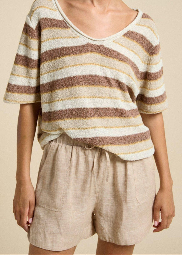 Bondi Linen Shorts-Beige
