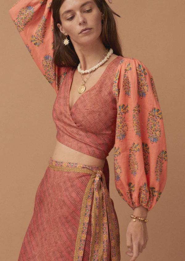 Wave Wrap Top - Sunstone