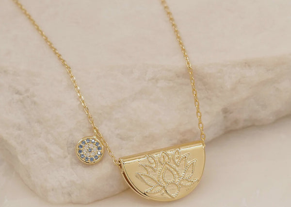 Gold- Lucky Lotus Necklace