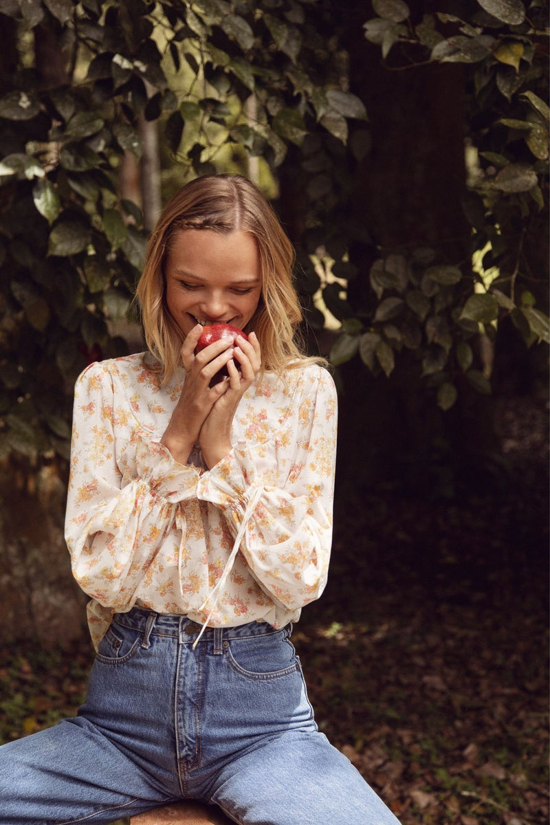 Eveline Blouse - Mandarin