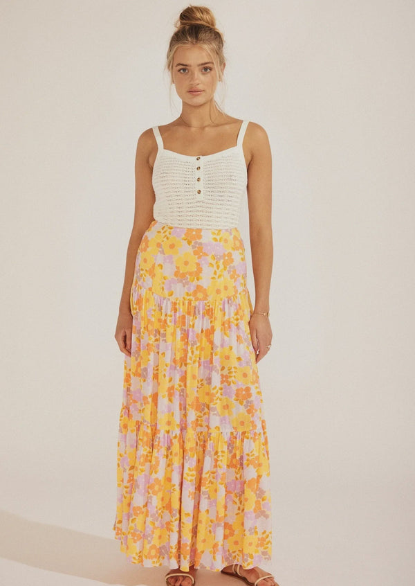 Roxanne Ash Maxi Skirt - Yellow
